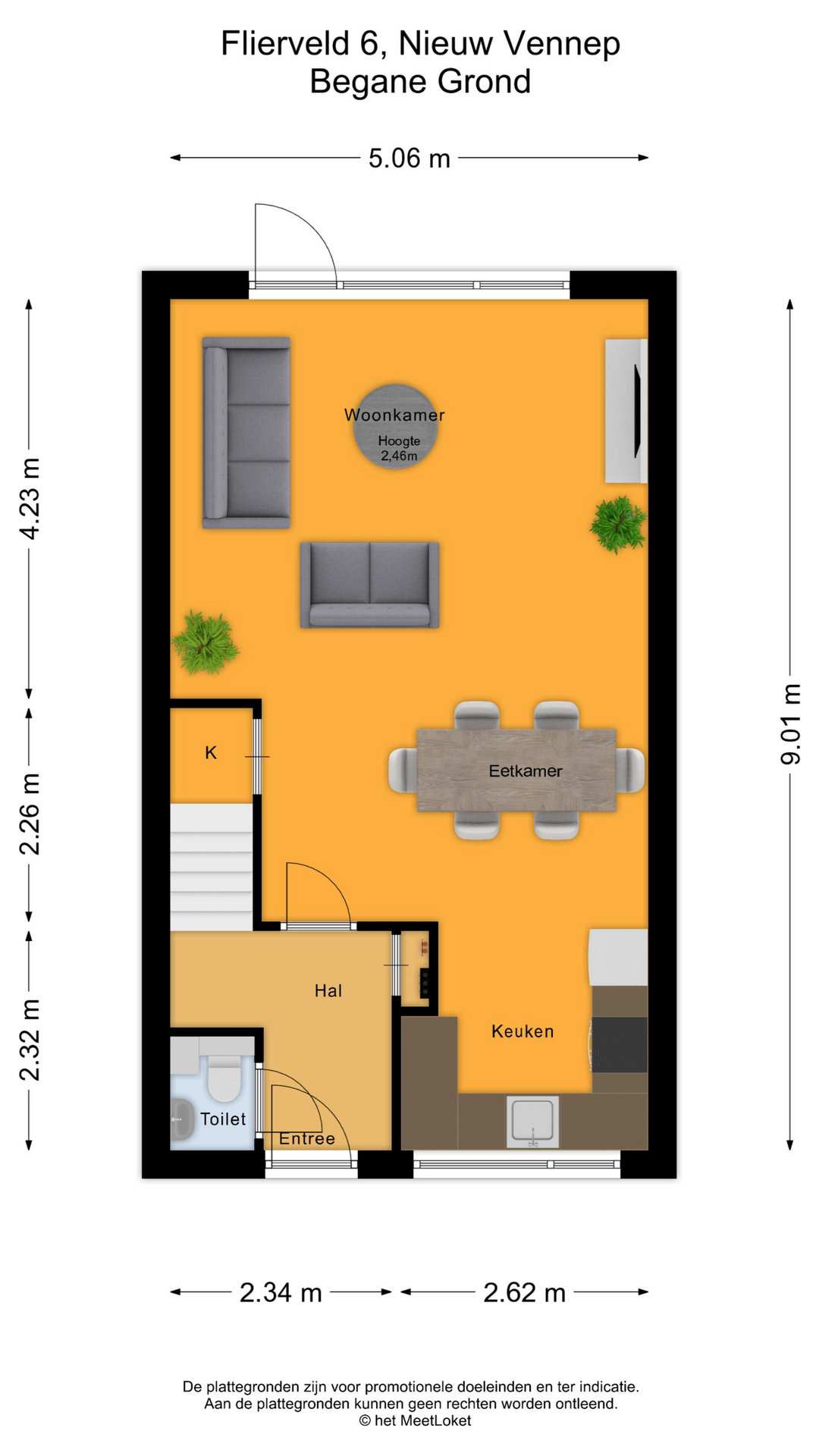 Flierveld 6 , 2151 LG Nieuw-vennep map