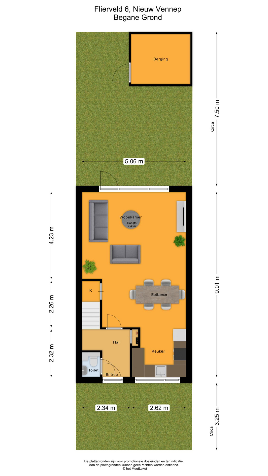 Flierveld 6 , 2151 LG Nieuw-vennep map