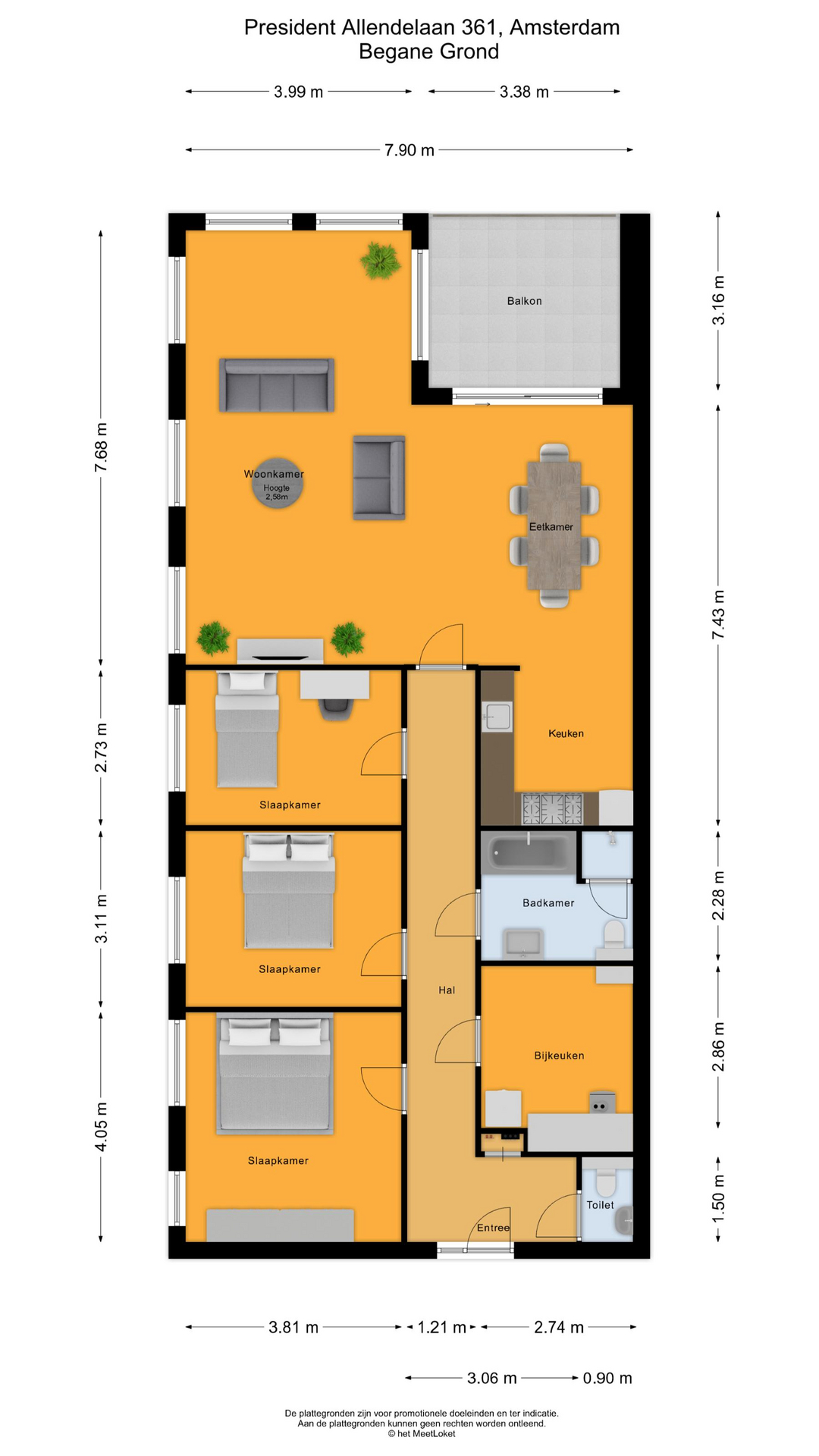 President Allendelaan 361 , 1068 VM Amsterdam map