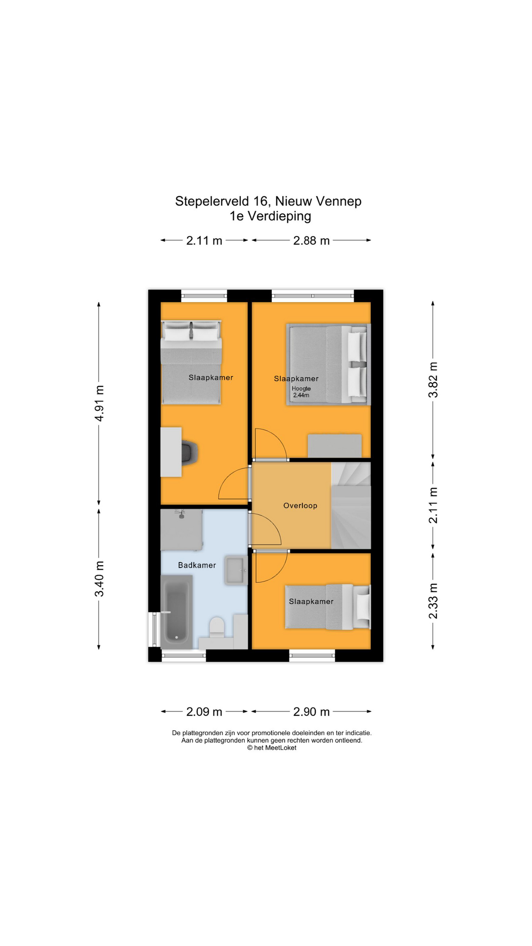 Stepelerveld 16 , 2151 JN Nieuw-vennep map