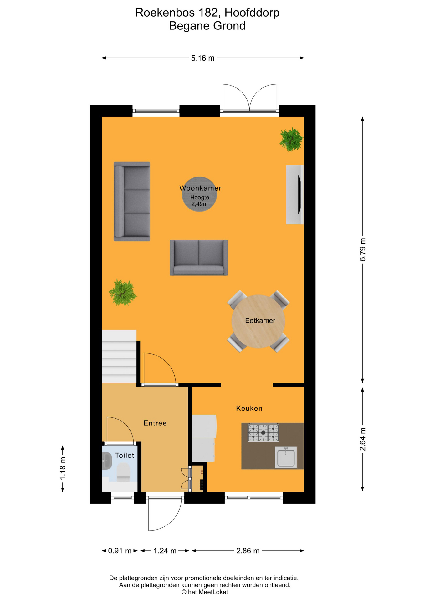 Roekenbos 182 , 2134 VL Hoofddorp map