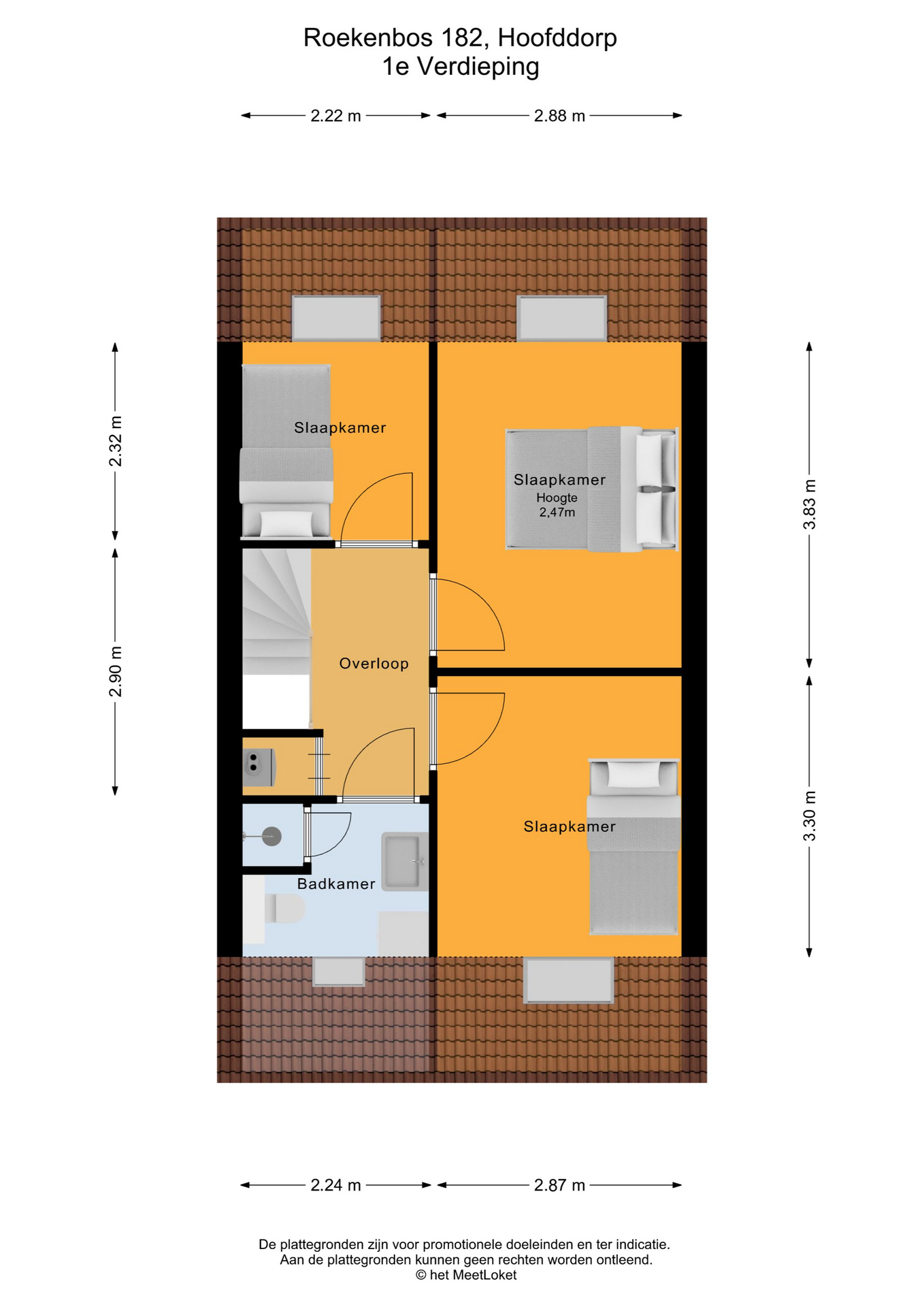 Roekenbos 182 , 2134 VL Hoofddorp map