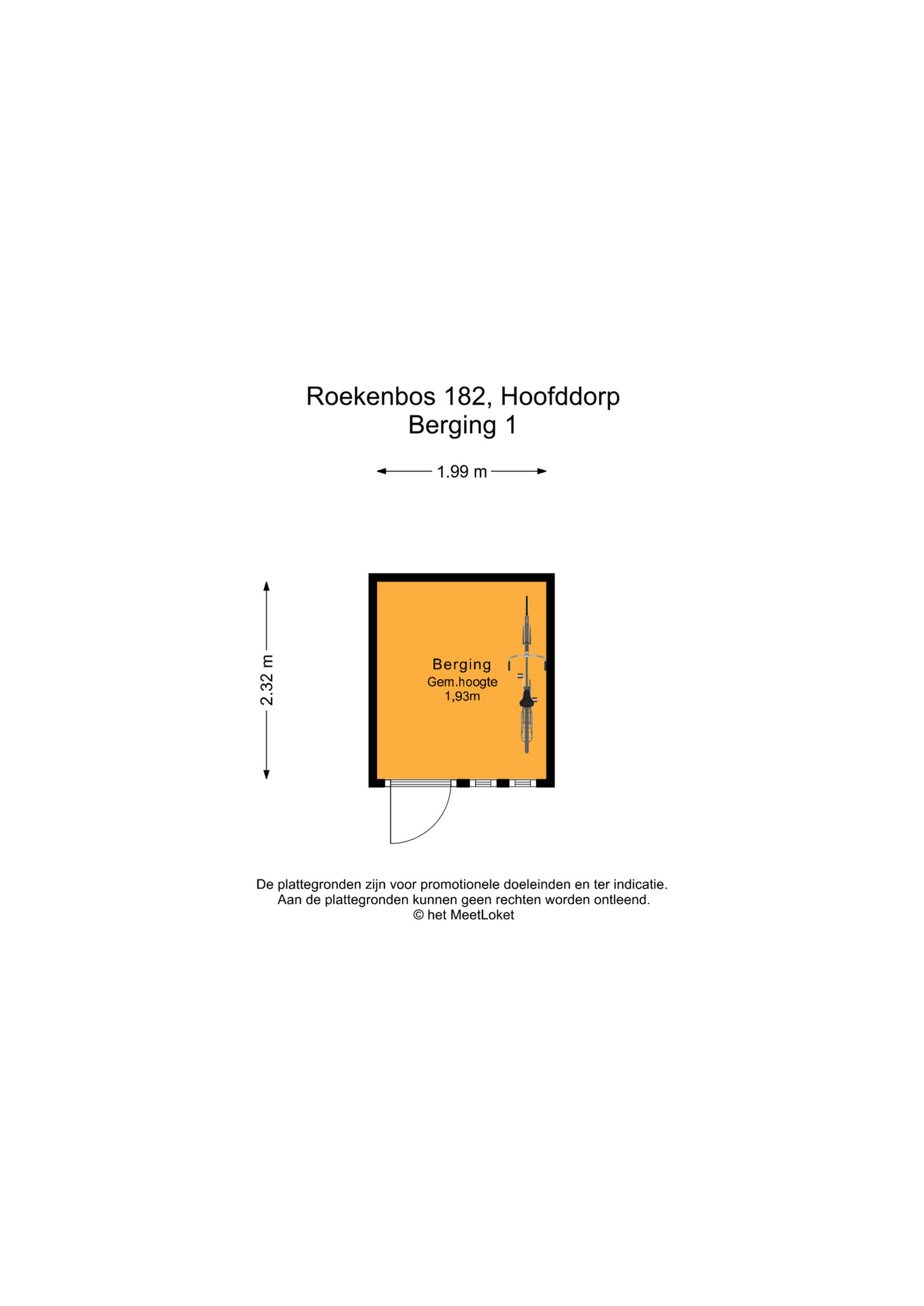Roekenbos 182 , 2134 VL Hoofddorp map