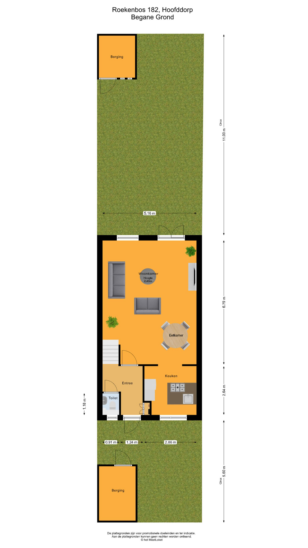 Roekenbos 182 , 2134 VL Hoofddorp map
