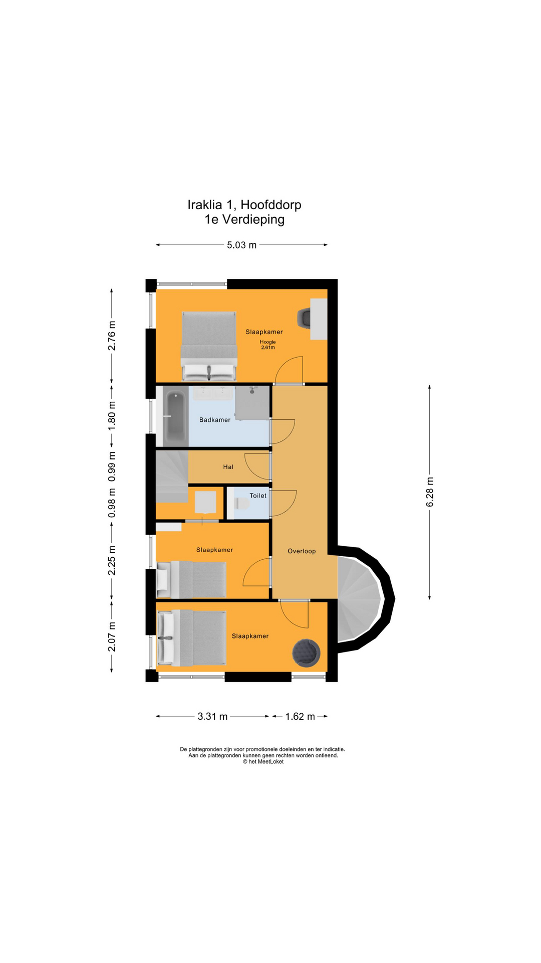 Iraklia 1 , 2134 AN Hoofddorp map