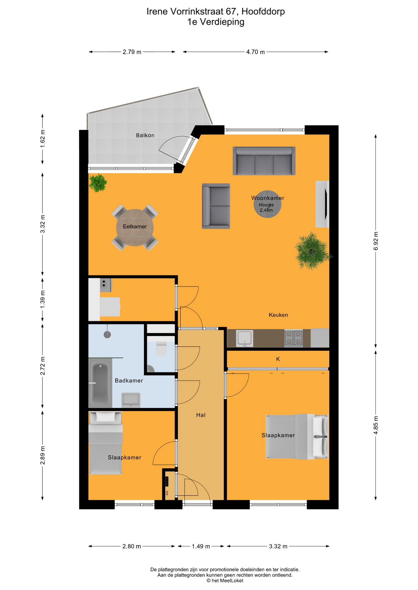 Irene Vorrinkstraat 67 , 2135 SR Hoofddorp map