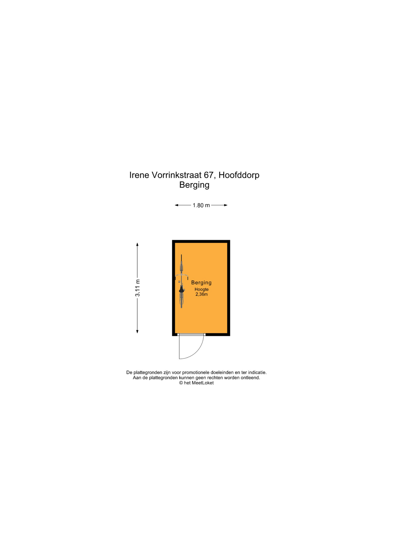 Irene Vorrinkstraat 67 , 2135 SR Hoofddorp map