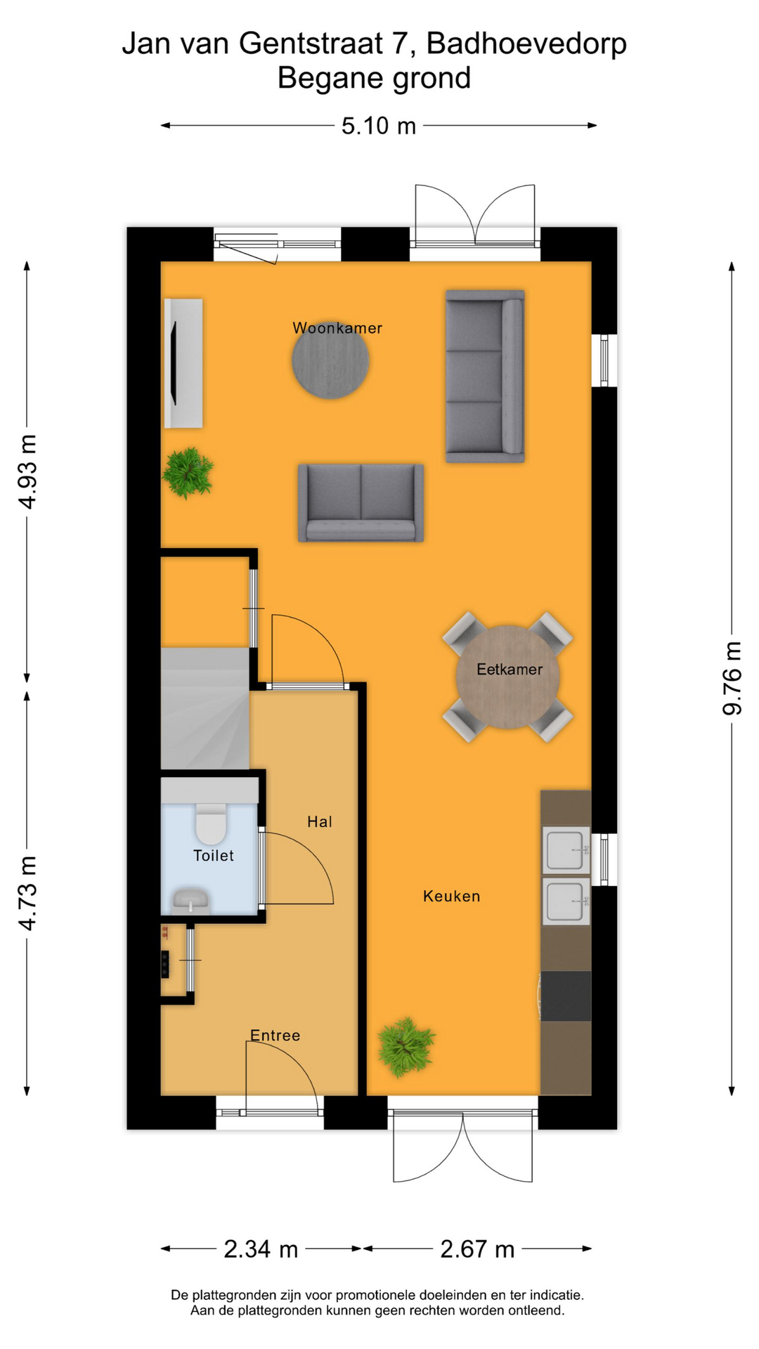 Jan van Gentstraat 54 G, 1171 GM Badhoevedorp map