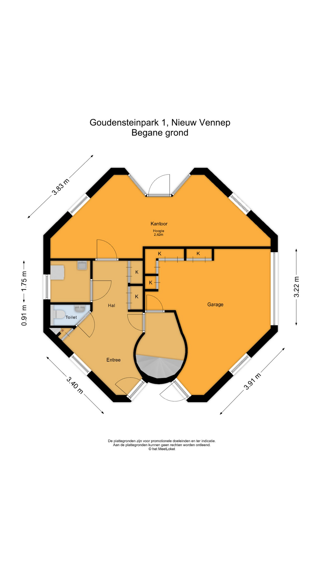 Goudensteinpark 1 , 2151 HC Nieuw-vennep map