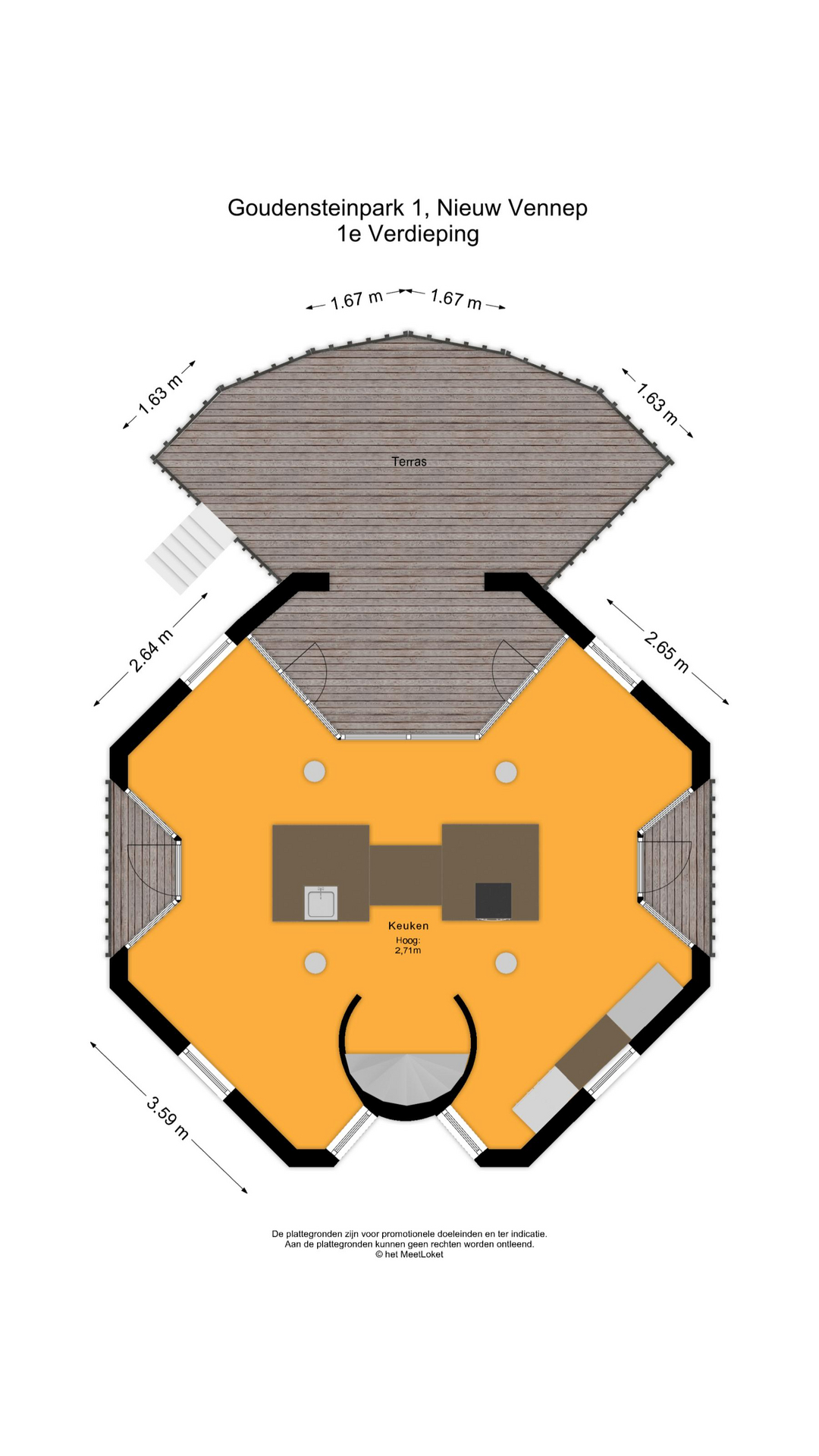 Goudensteinpark 1 , 2151 HC Nieuw-vennep map