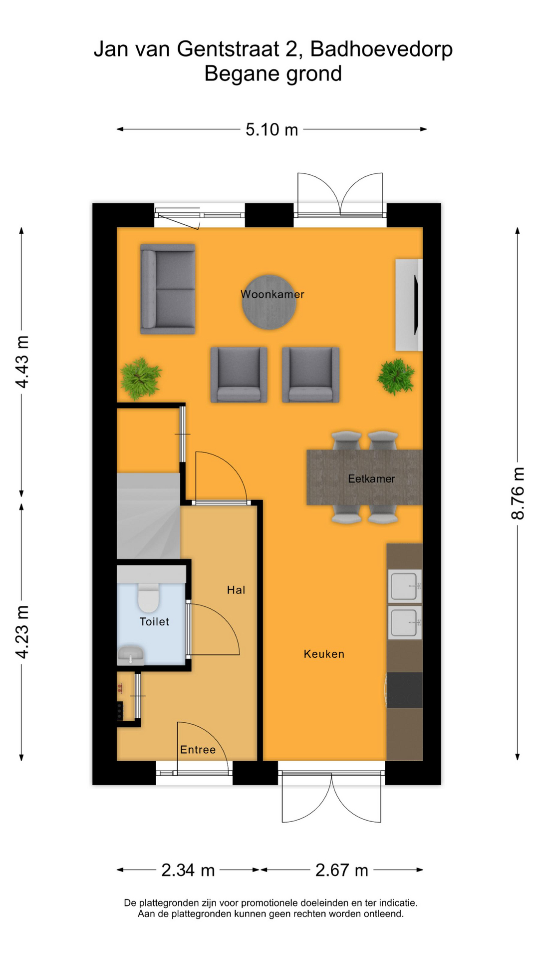 Jan van Gentstraat 54 B, 1171 GM Badhoevedorp map