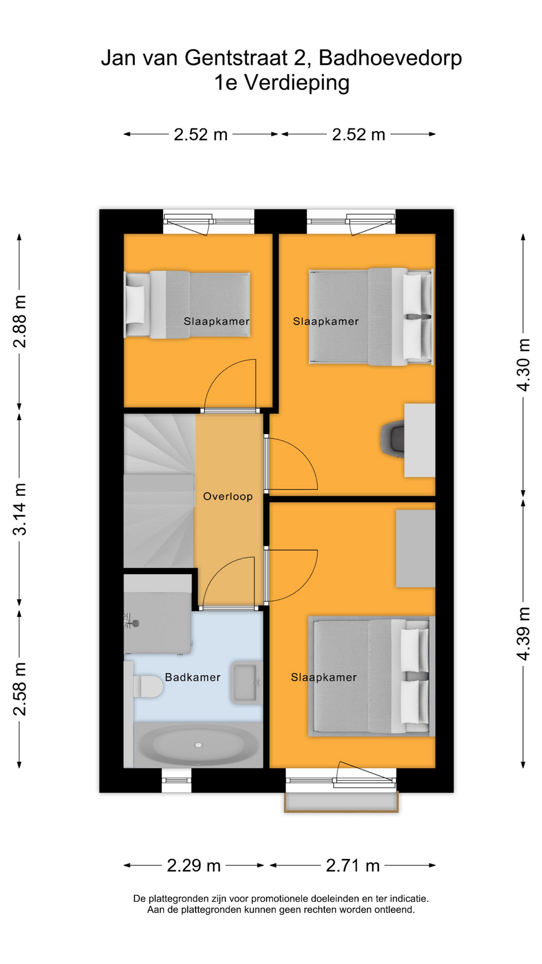 Jan van Gentstraat 54 B, 1171 GM Badhoevedorp map