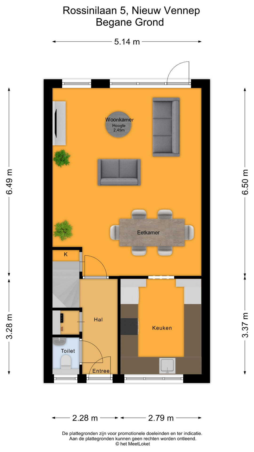 Rossinilaan 5 , 2151 GX Nieuw-vennep map
