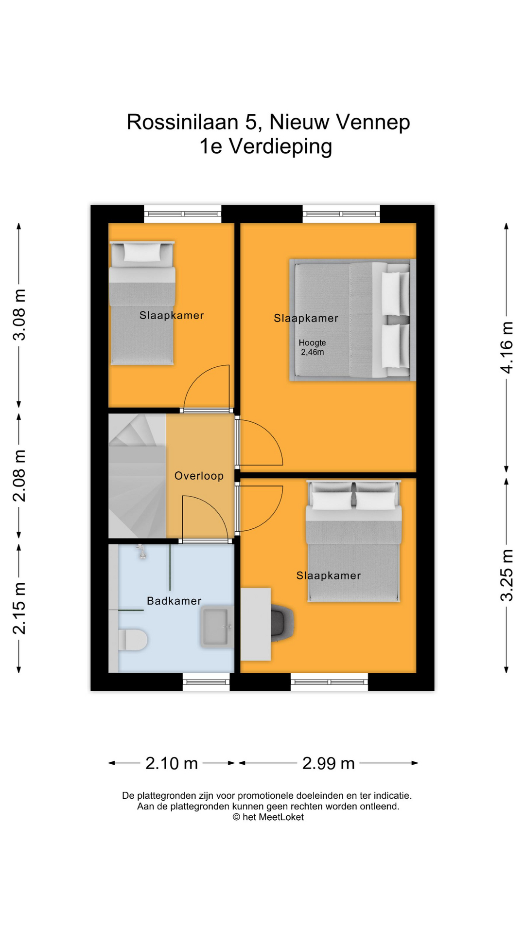 Rossinilaan 5 , 2151 GX Nieuw-vennep map