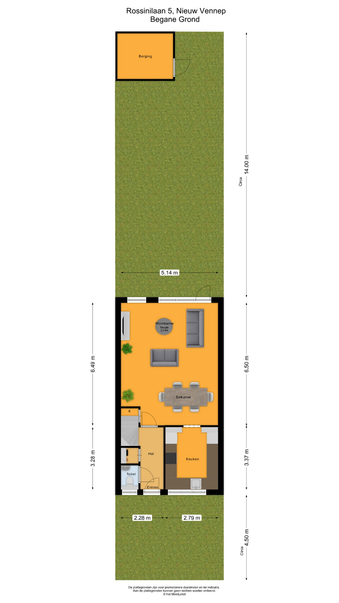 Rossinilaan 5 , 2151 GX Nieuw-vennep map
