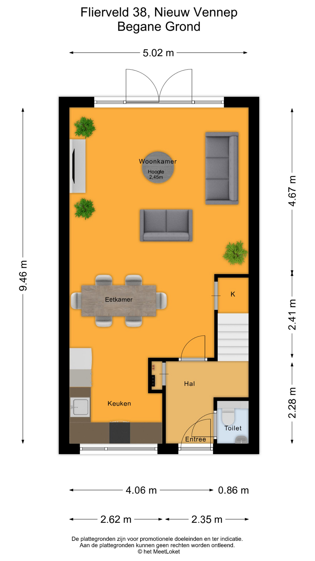 Flierveld 38 , 2151 LG Nieuw-vennep map