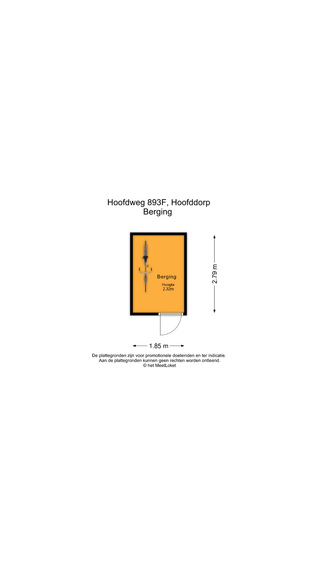 Hoofdweg 893 F, 2131 MB Hoofddorp map