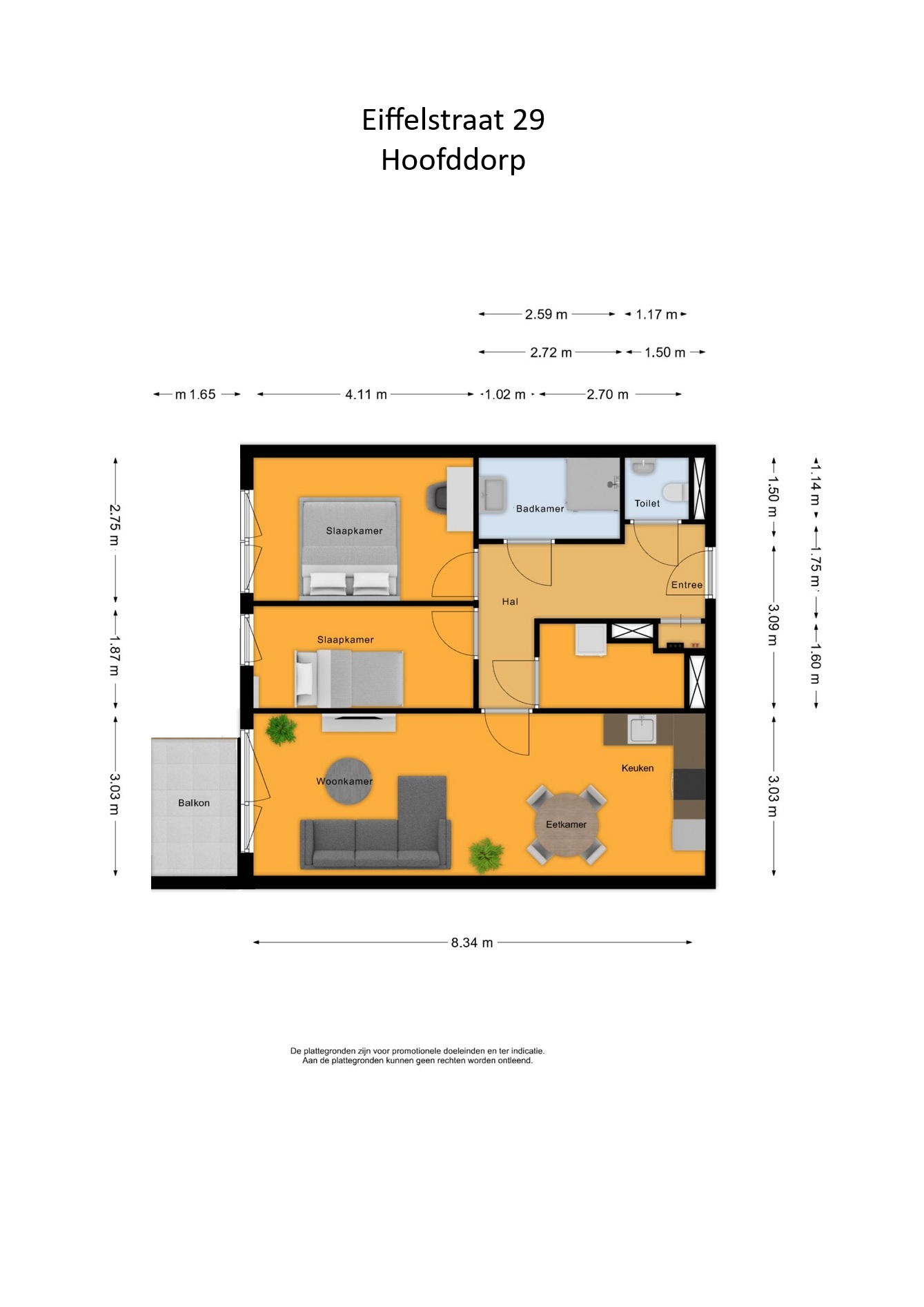 Eiffelstraat 29 , 2132 HS Hoofddorp map