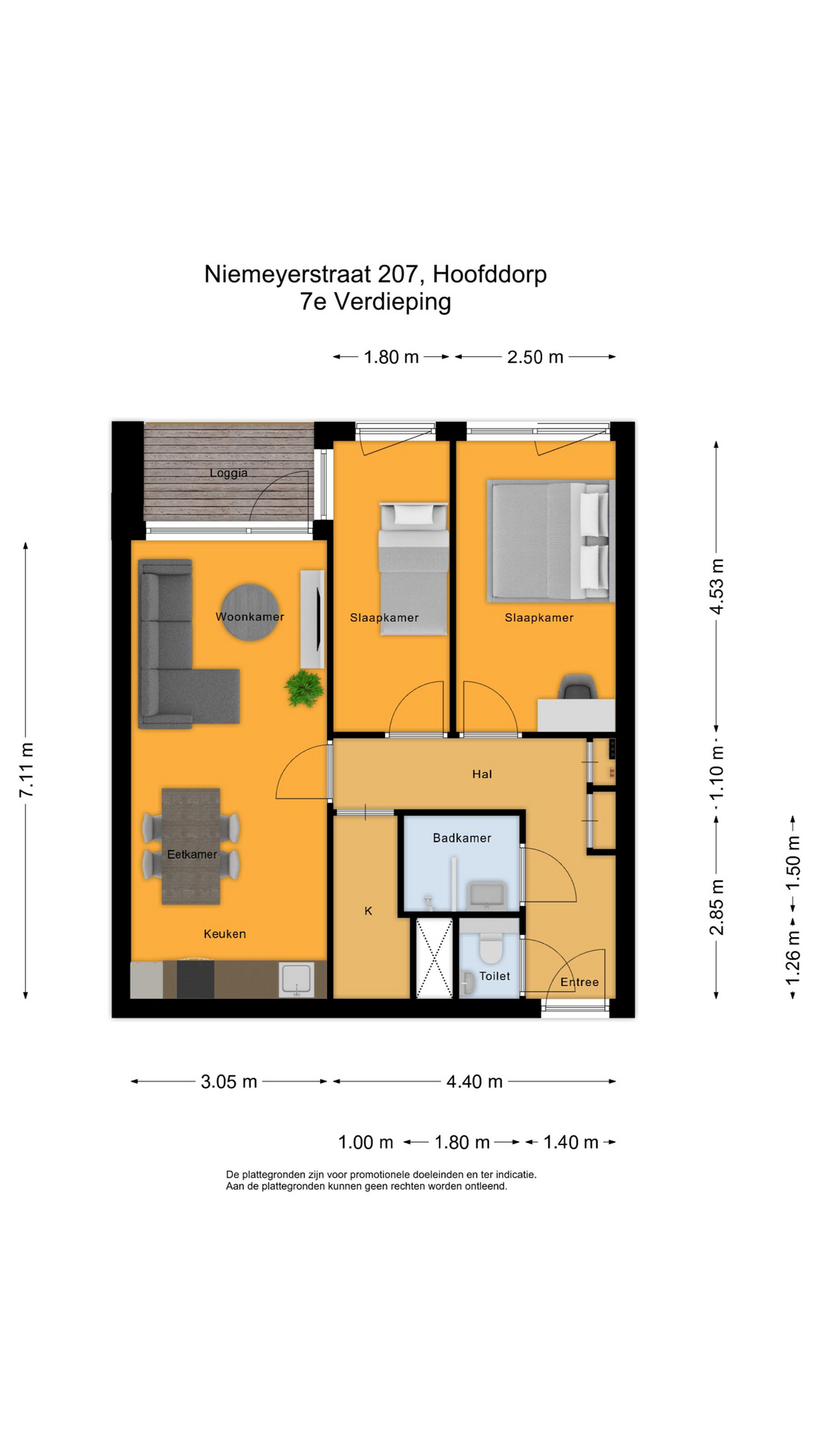 Niemeyerstraat 207 , 2132 HE Hoofddorp map