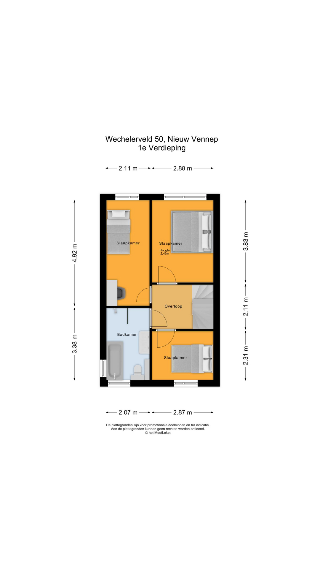 Wechelerveld 50 , 2151 JC Nieuw-vennep map
