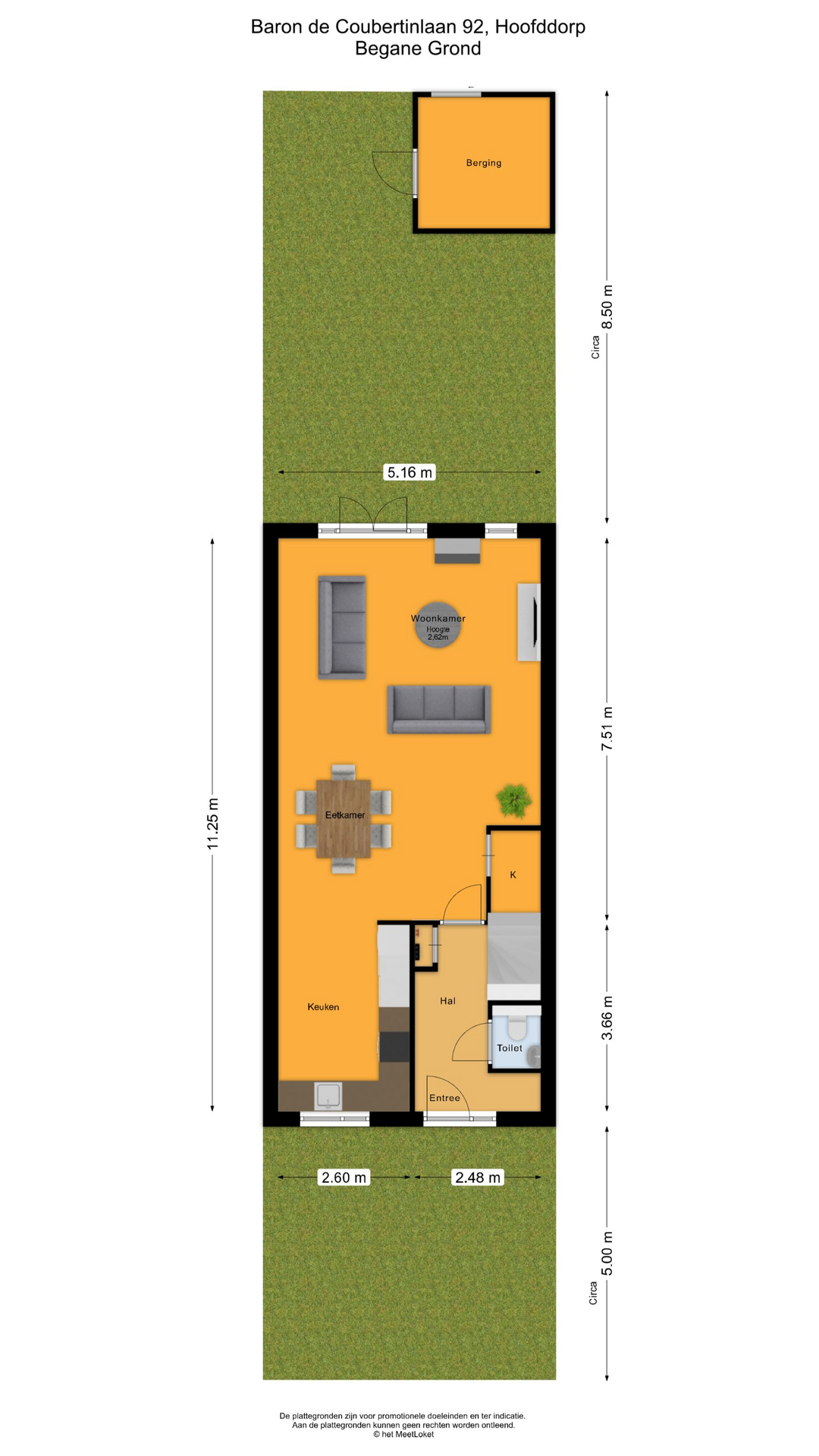 Baron De Coubertinlaan 92 , 2134 CG Hoofddorp map