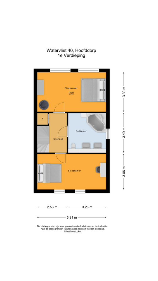 Watervliet 40 , 2134 VV Hoofddorp map
