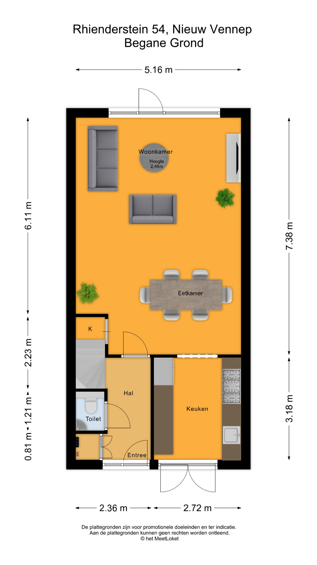 Rhienderstein 54 , 2151 HK Nieuw-vennep map