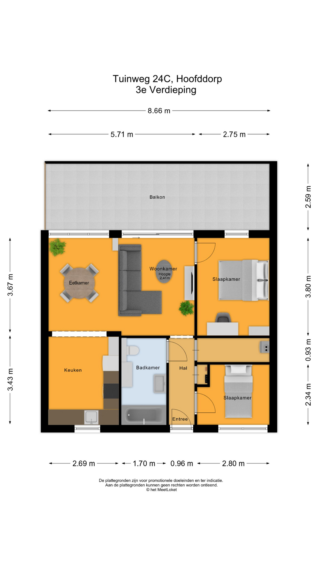 Tuinweg 24 C, 2132 DP Hoofddorp map