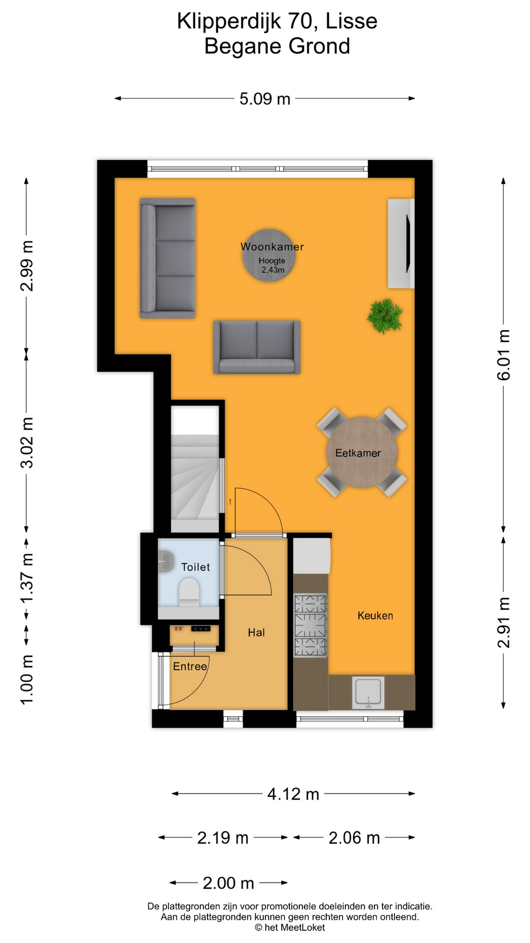 Klipperdijk 70 , 2162 LZ Lisse map