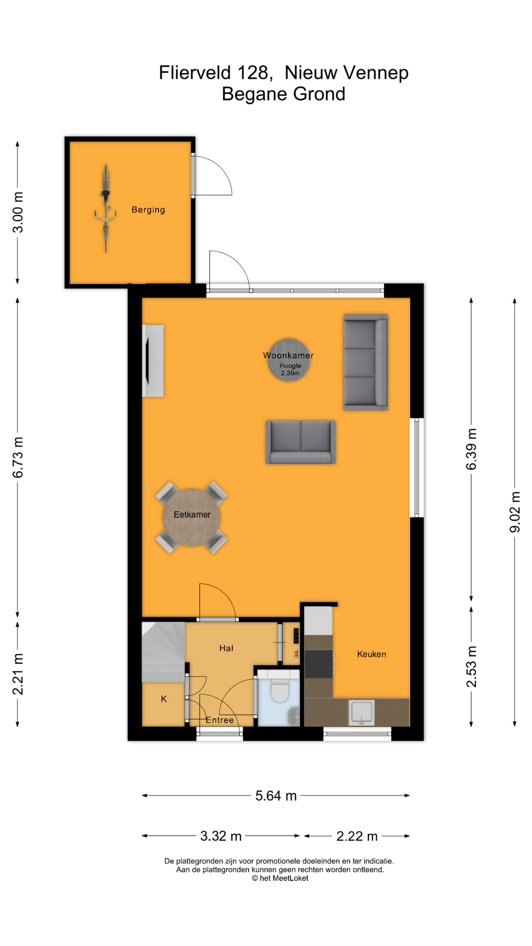 Flierveld 128 , 2151 LJ Nieuw-vennep map