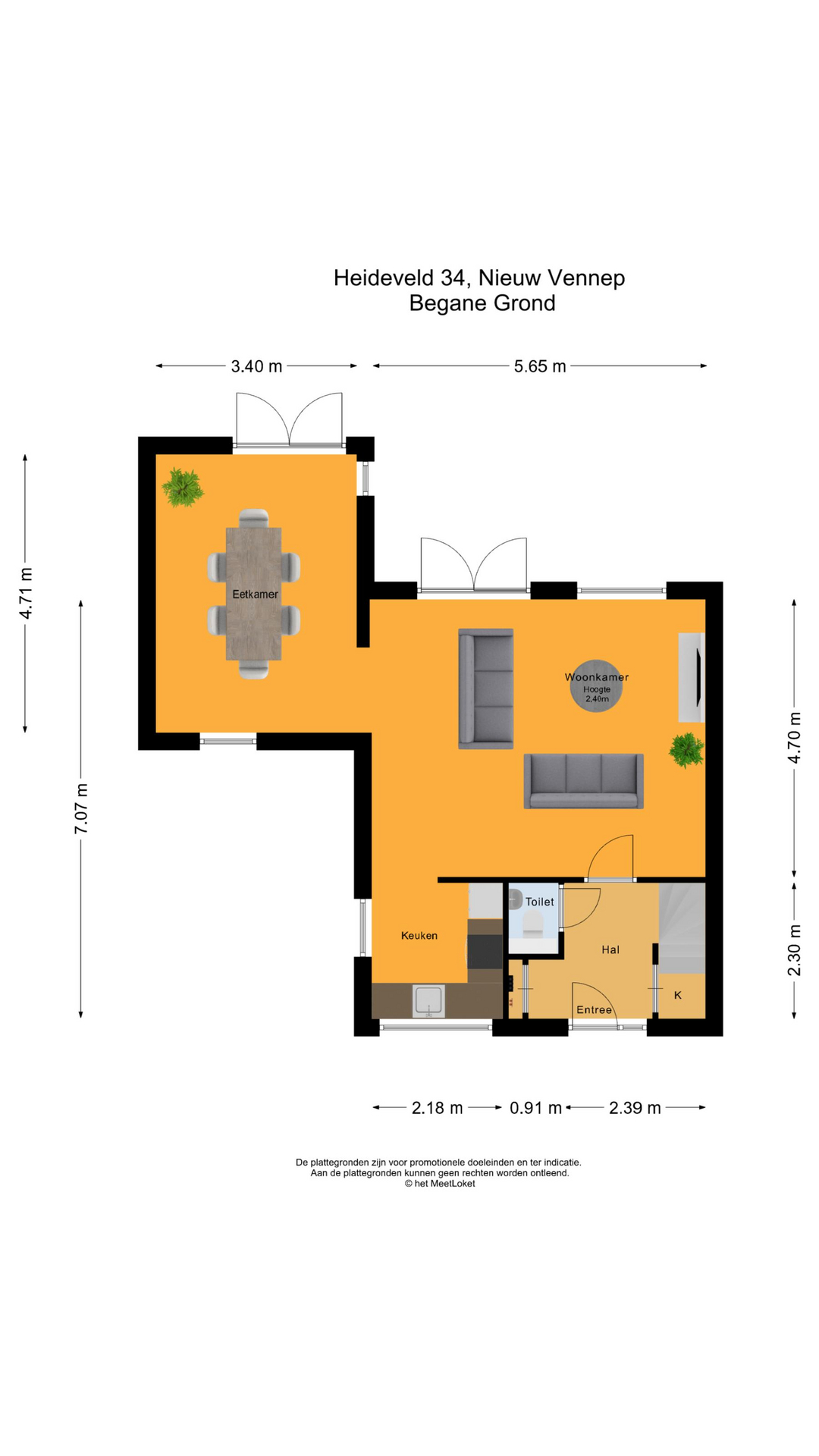 Heideveld 34 , 2151 LV Nieuw-vennep map