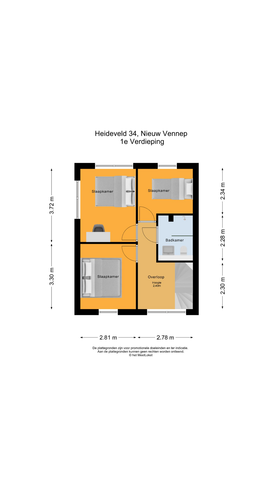 Heideveld 34 , 2151 LV Nieuw-vennep map