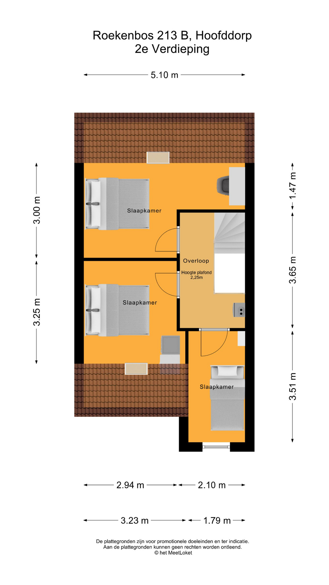 Roekenbos 213 B, 2134 VE Hoofddorp map