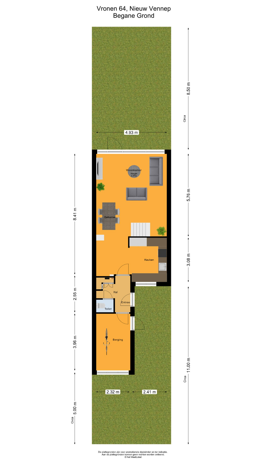 Vronen 64 , 2151 PD Nieuw-vennep map