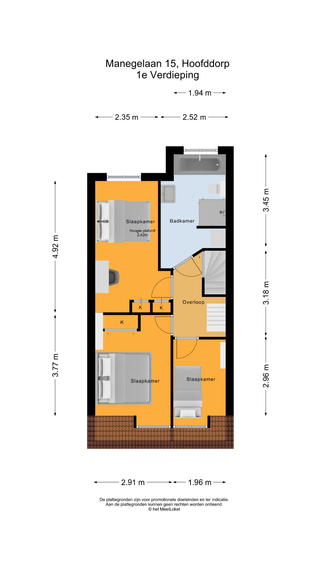 Manegelaan 15 , 2131 XA Hoofddorp map