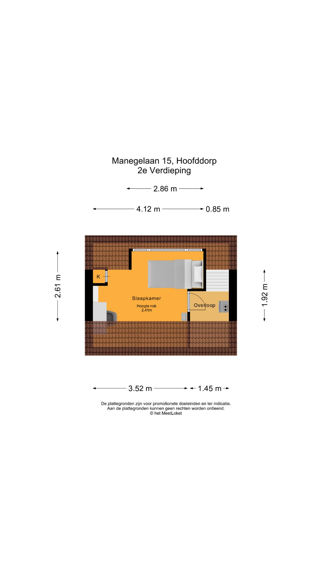Manegelaan 15 , 2131 XA Hoofddorp map