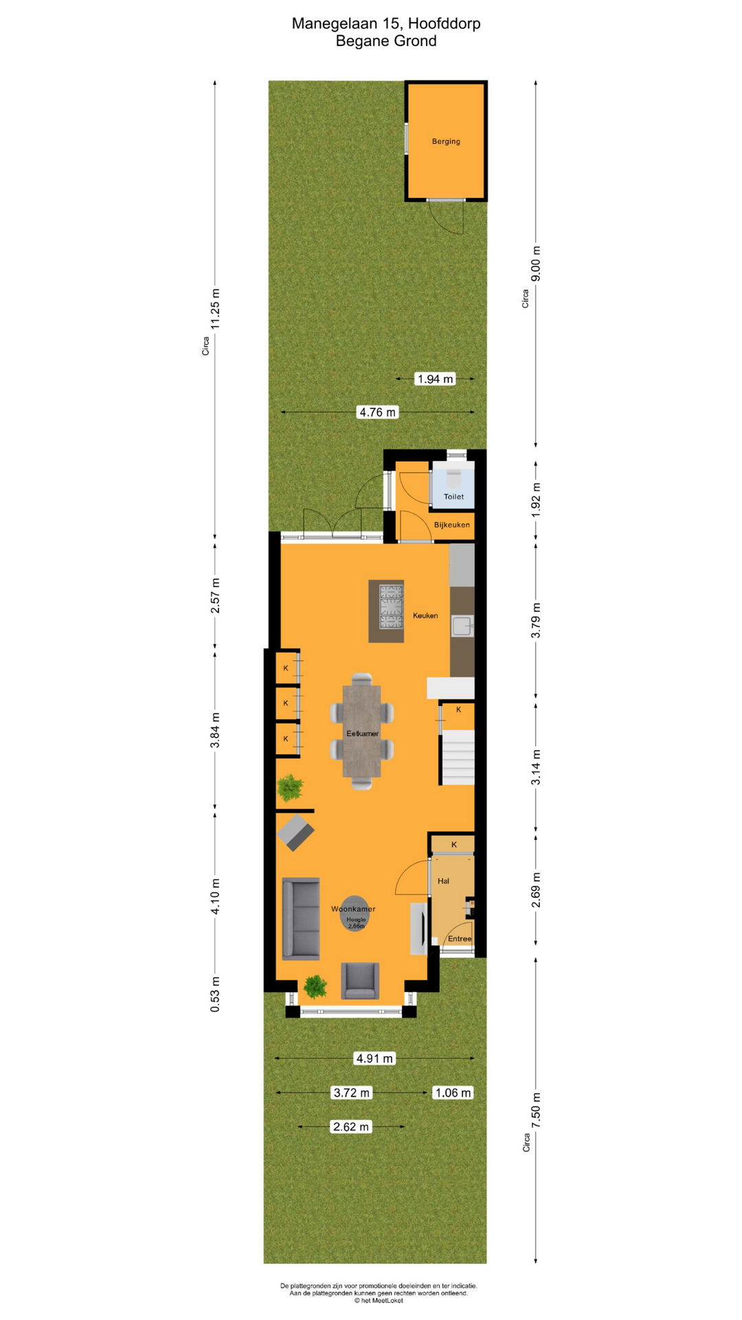 Manegelaan 15 , 2131 XA Hoofddorp map