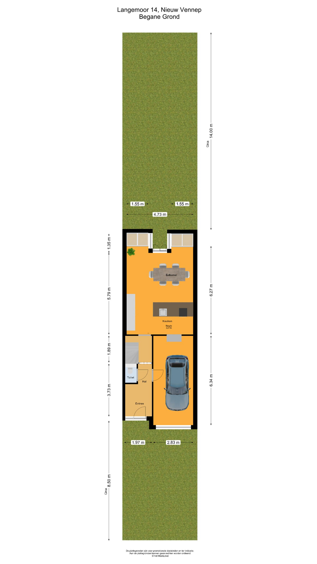 Langemoor 14 , 2151 VE Nieuw-vennep map