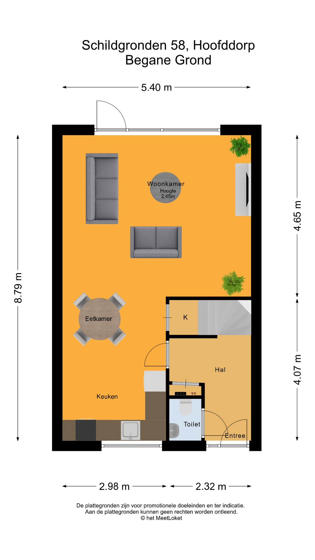 Schildgronden 58 , 2134 ZW Hoofddorp map