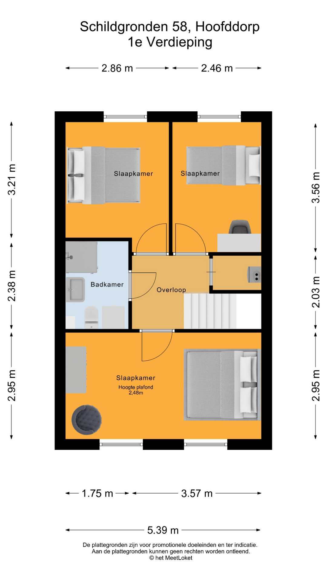 Schildgronden 58 , 2134 ZW Hoofddorp map