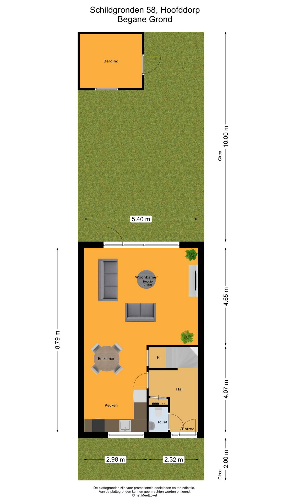 Schildgronden 58 , 2134 ZW Hoofddorp map