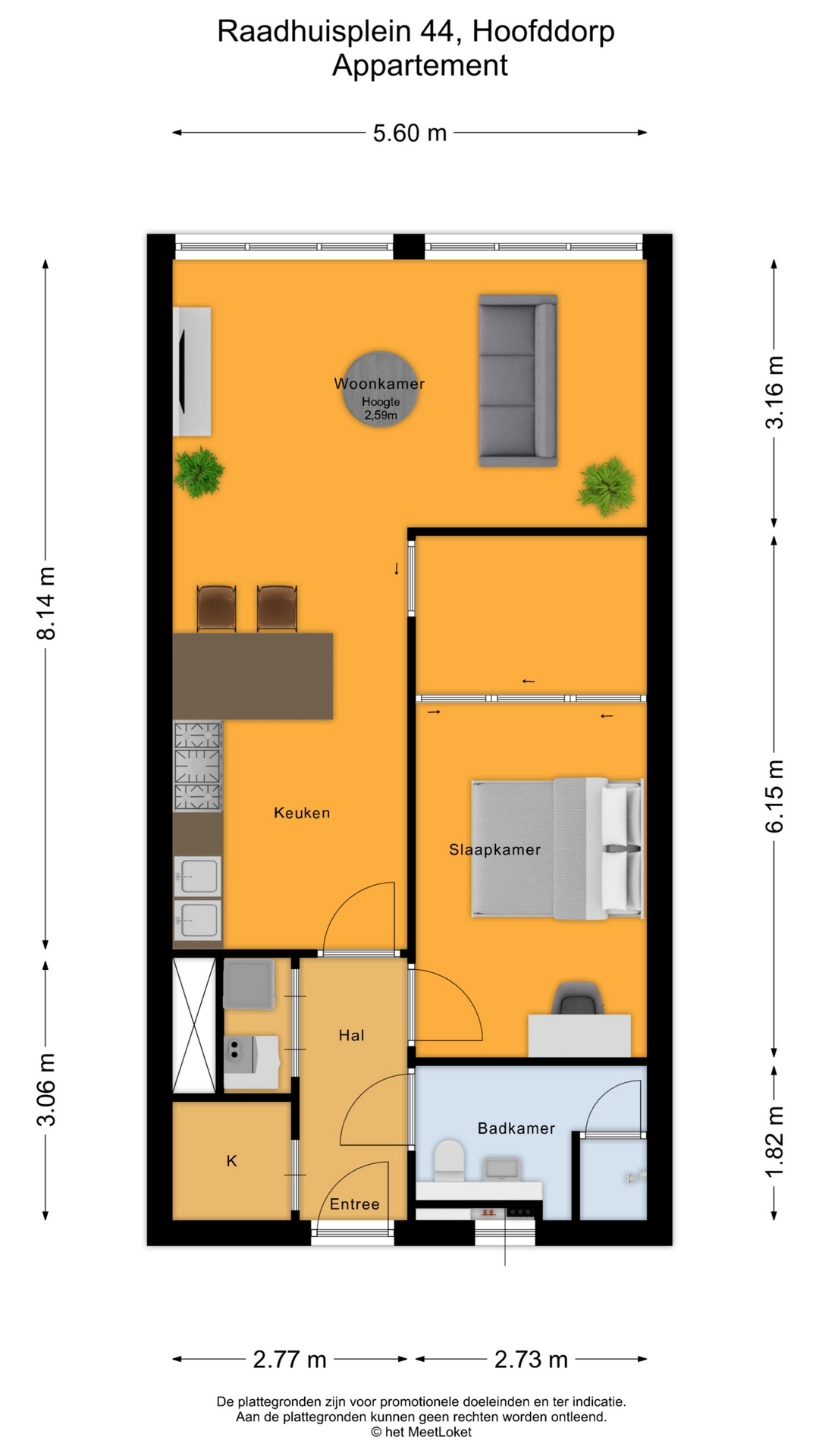 Raadhuisplein 44 , 2132 TZ Hoofddorp map