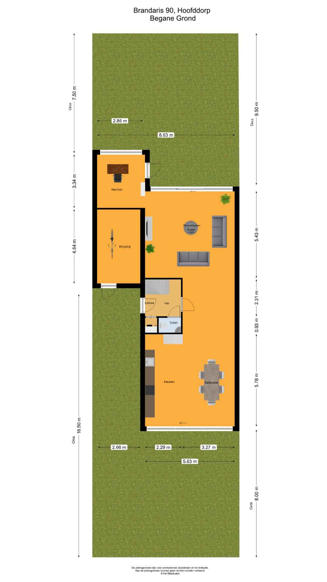 Brandaris 90 , 2134 XT Hoofddorp map