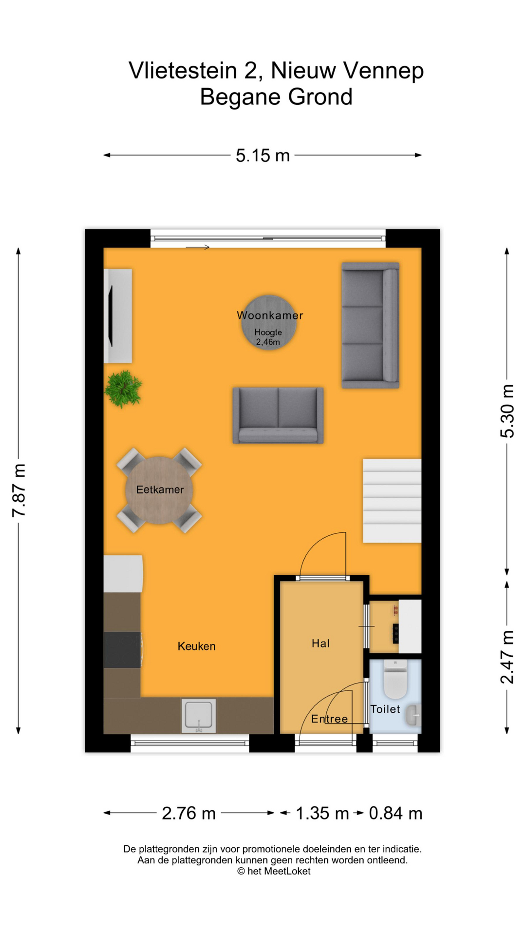 Vlietestein 2 , 2151 KL Nieuw-vennep map