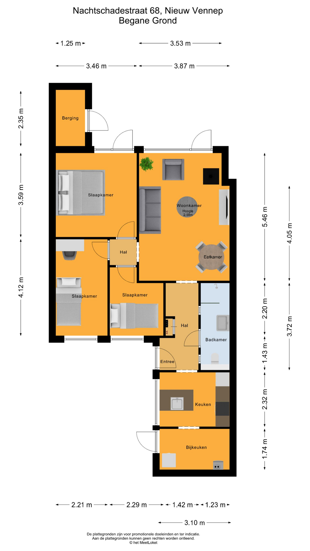 Nachtschadestraat 68 , 2153 EM Nieuw-vennep map