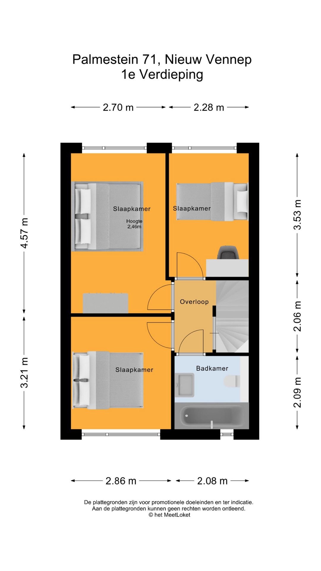 Palmestein 71 , 2151 HL Nieuw-vennep map