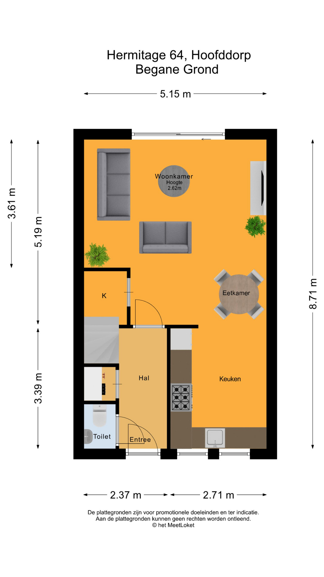 Hermitage 64 , 2134 AC Hoofddorp map