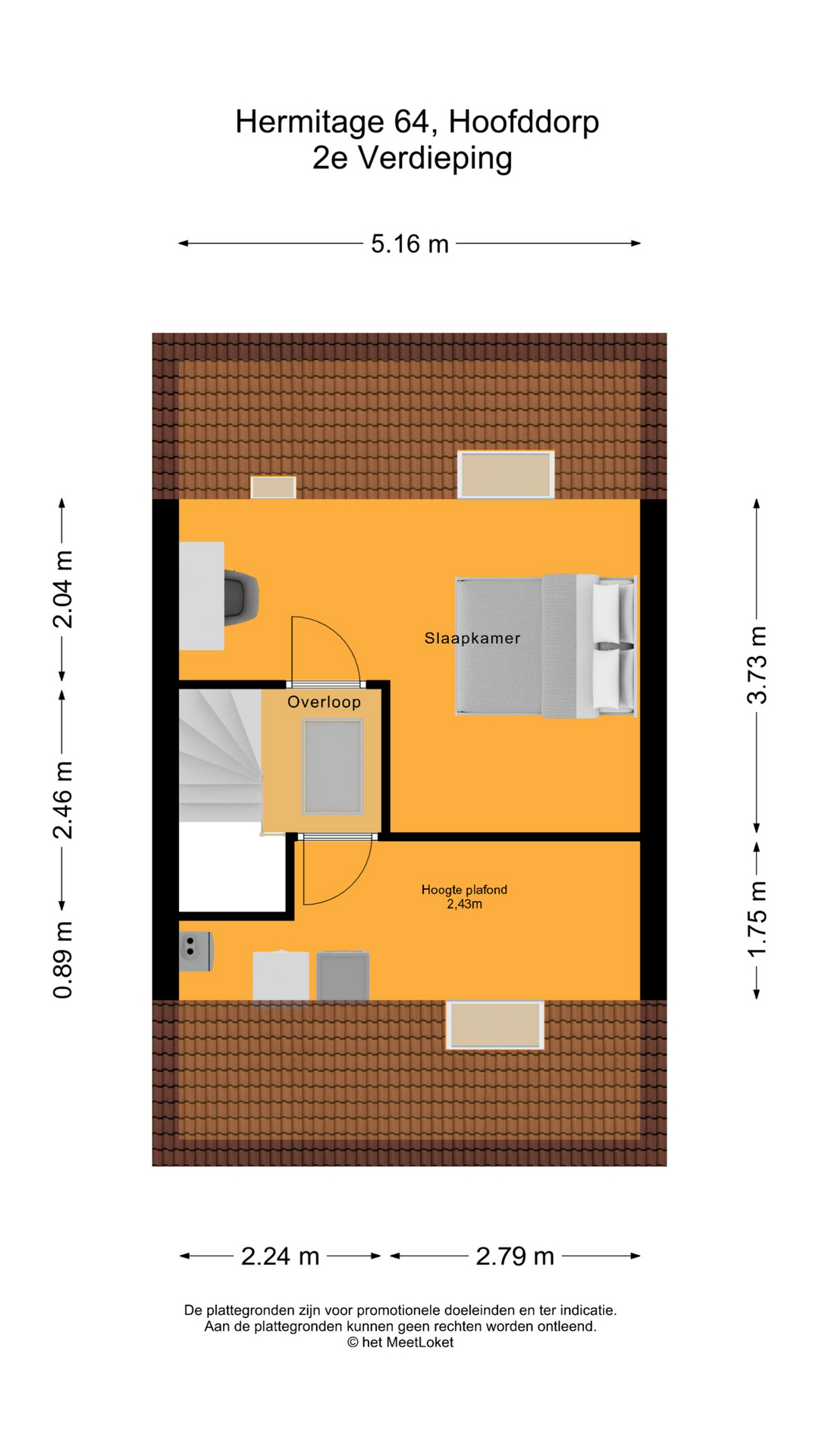 Hermitage 64 , 2134 AC Hoofddorp map