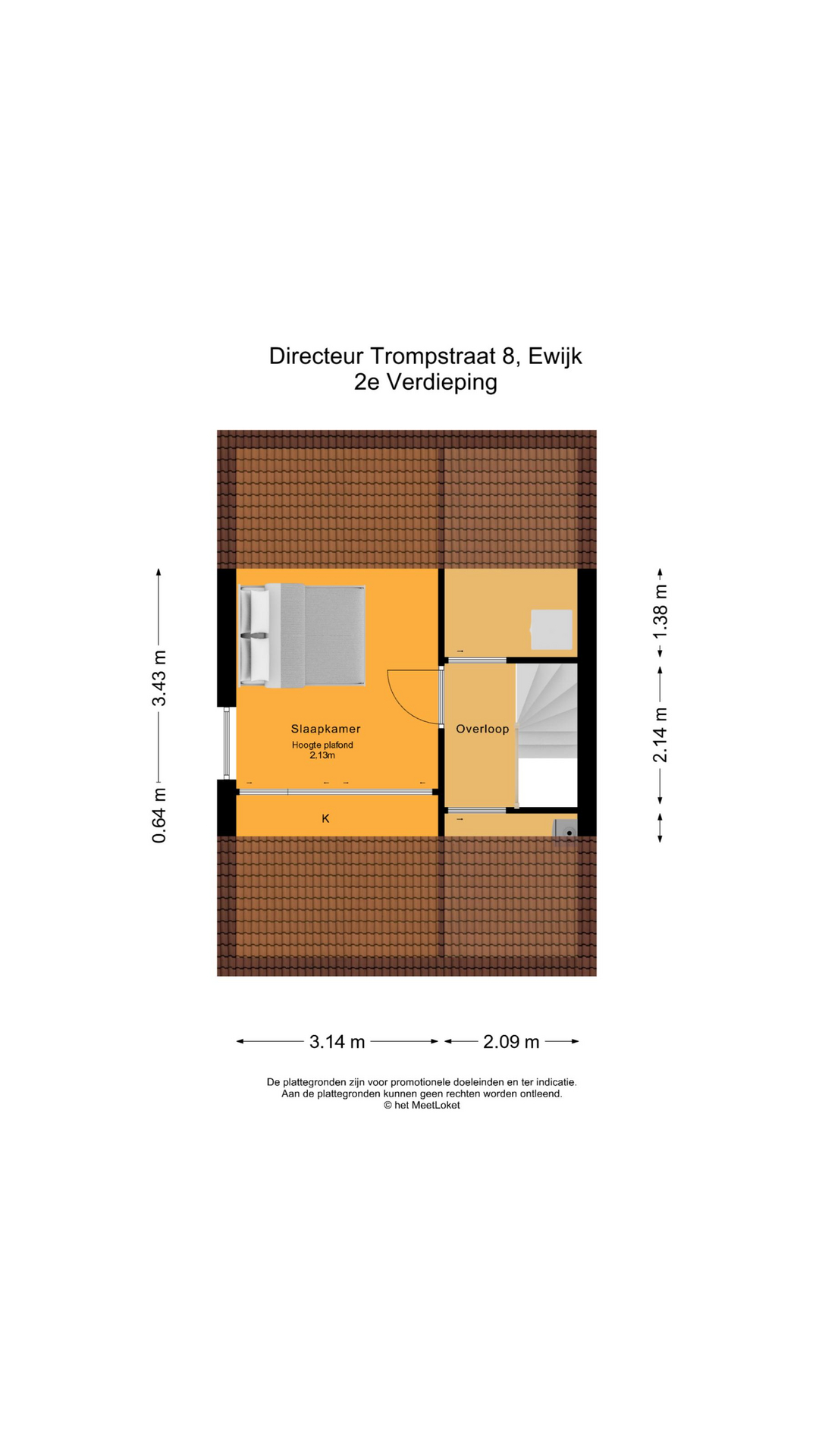 Directeur Trompstraat 8 , 6644 AK Ewijk map