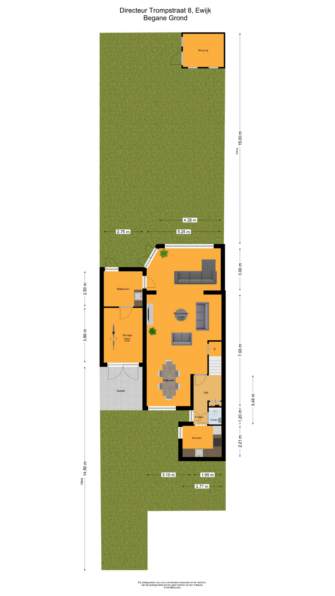 Directeur Trompstraat 8 , 6644 AK Ewijk map